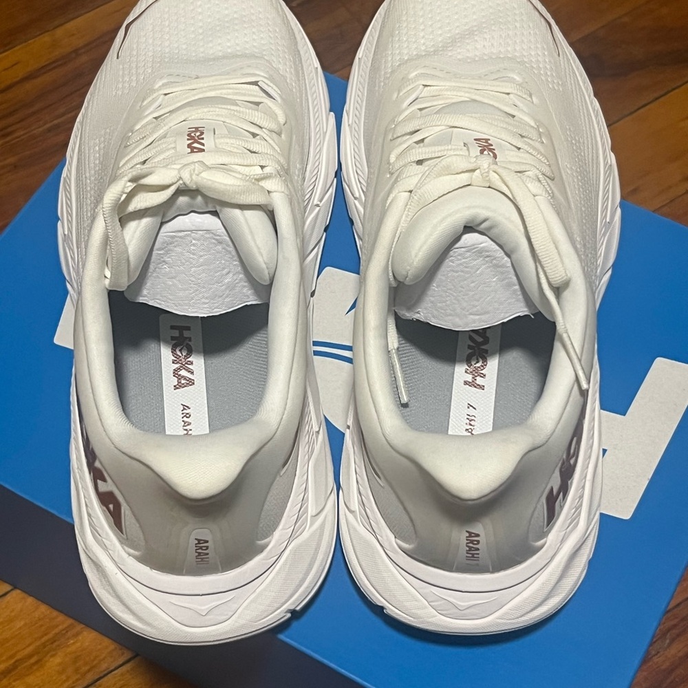 Hoka White Athletic Sneakers